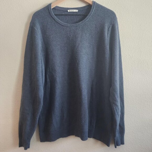 Marine Layer Sweater Mens Extra Large Blue Crewneck Merino Wool Blend Pullover - Picture 1 of 9